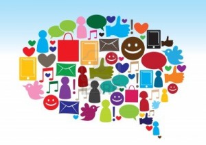 social-media-communication-using-icons-style